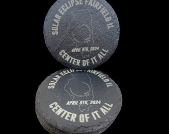 Juego de 4 posavasos. Juego de posavasos Eclipse Solar 2024. Una pieza de coleccionista. Artículo de coleccionistas de eclipse solar total. 2024 eclipse solar total posavasos