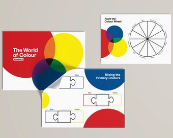 Color Theory Activity Sheets and Parent Handbook for Kids|Digital Download|Learn Primary Secondary Tertiary Colors Tints Shades Colour Wheel