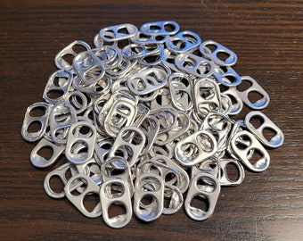 Silver Aluminum Beer/Pop Can Ring Pull Tabs