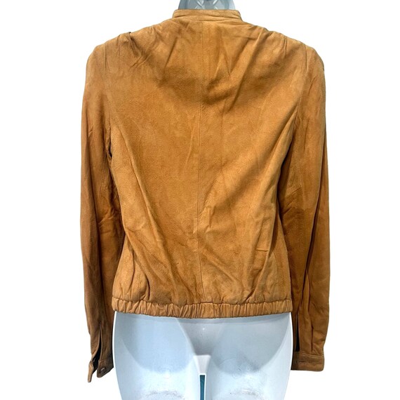 Vintage Tannery West Rich Tan Suede Leather Jacke… - image 8