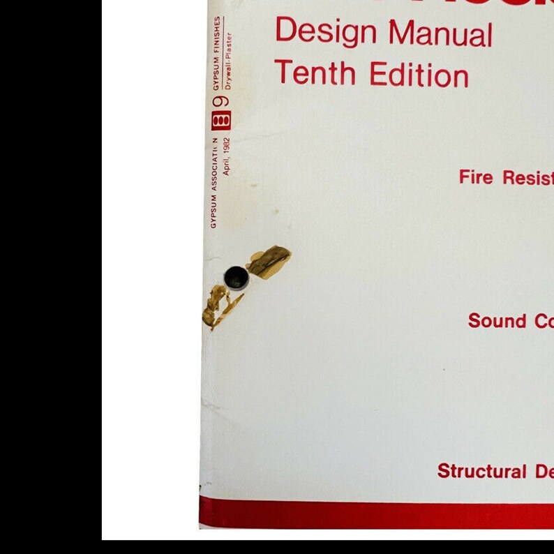 Gypsum Fire Resistance Design Manual 10th Ed by Gypsum Etsy