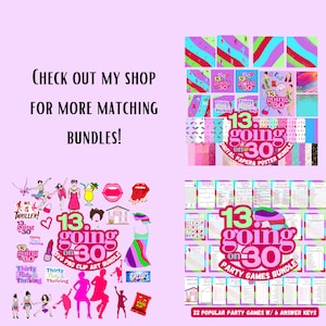 13 going on 30 Party Theme, Poise, Sparkle Magazines and Covers Template, back to school, THIRTY, FLIRTY & THRIVING parody Magazine Cover, image 6