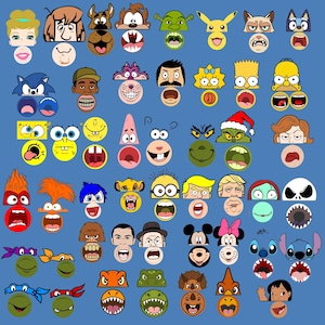 Cup bottom Templates with big face Sublimation mugs Cartoon Characters bundle,cup  smile teeth Funny Viral mugs SVG PNG clip art lips