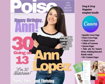 13 Going on 30 Custom Poise Magazine Cover Etsy 13 Going on 30 Custom Poise Magazine Cover Etsy