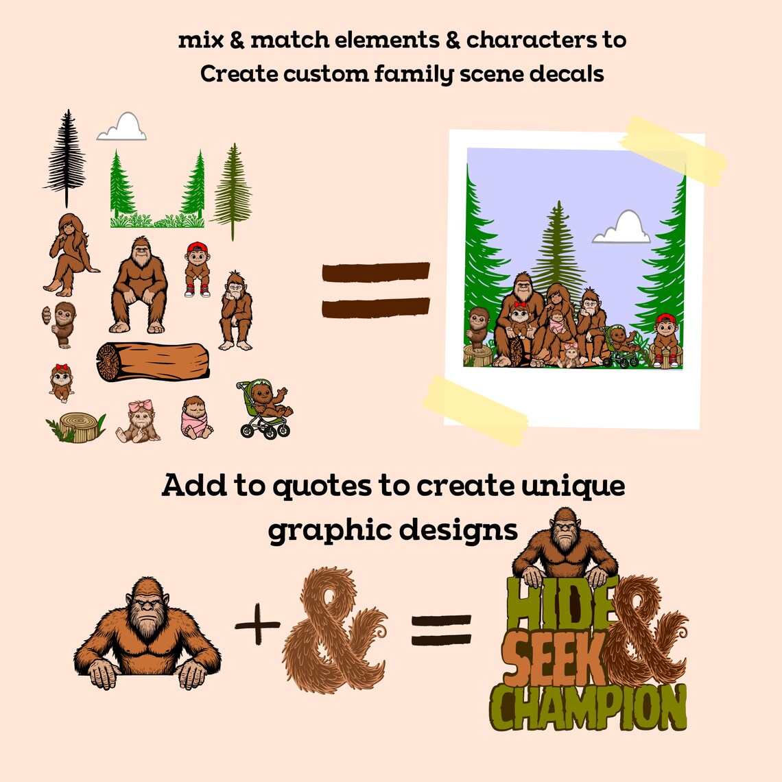 135 Bigfoot Layered Svg Clipart Bundle Big Foot, Sasquatch Build a ...