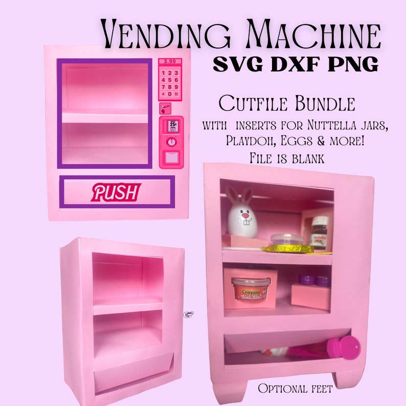 Easter Basket Vending Machine Template Svg Dxf Bundle, Party Favor Box Easter Basket Vending Machine Template Svg Dxf Bundle, Party Favor Box