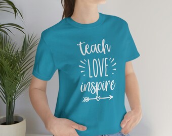 Teach Love Inspire- White-Unisex Jersey Short Sleeve Tee