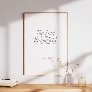 Psalm 27:1, Minimal Bible Verse Art, Biblical Print, Bible Verse Poster, Christian Art, Modern Scripture Wall Art, Christian Print