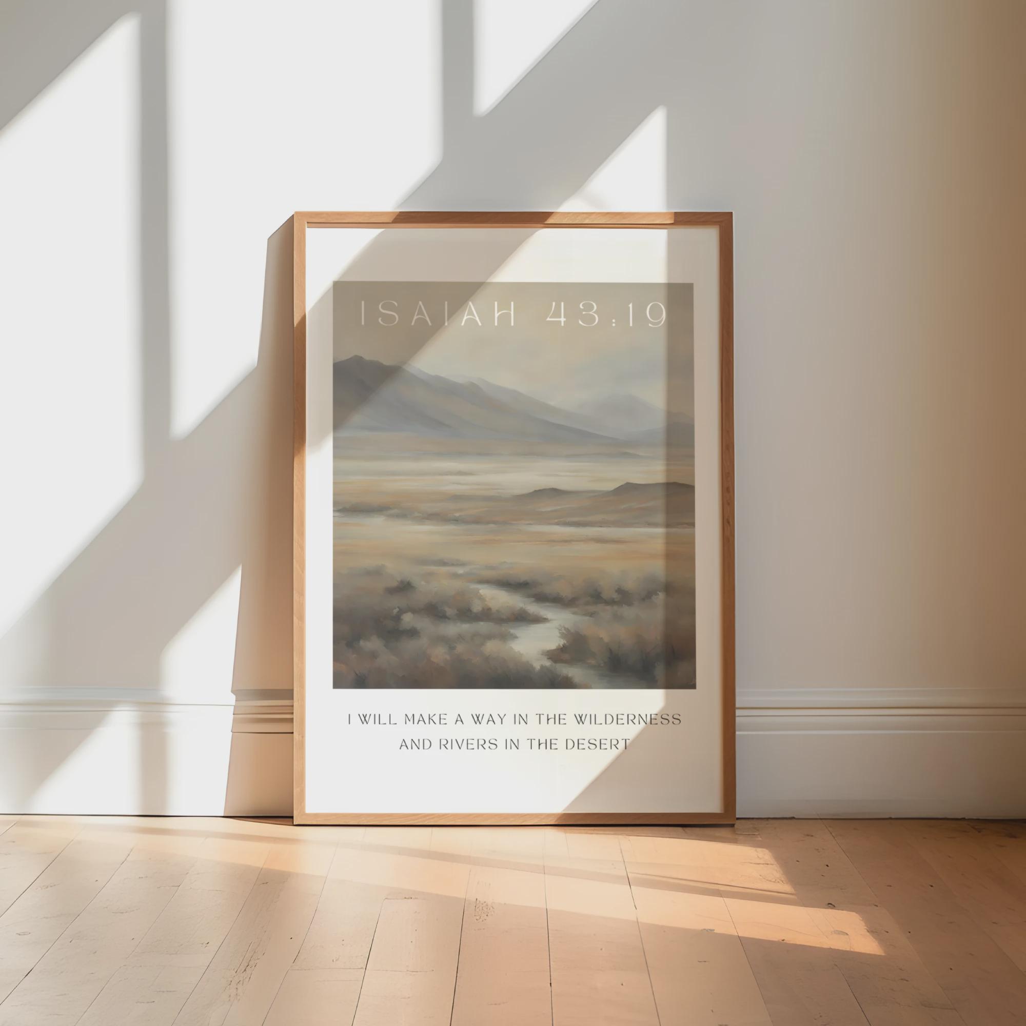 Isaiah 43:19 Bible Verse Print, Christian Art Print, Modern Christian ...