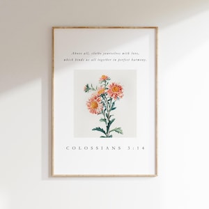 Colossians 3:14, Bible Verse Print, Bible Art, Christian Print, Modern Christian Art, Scripture Printable, Printable Bible Verse, Love Verse