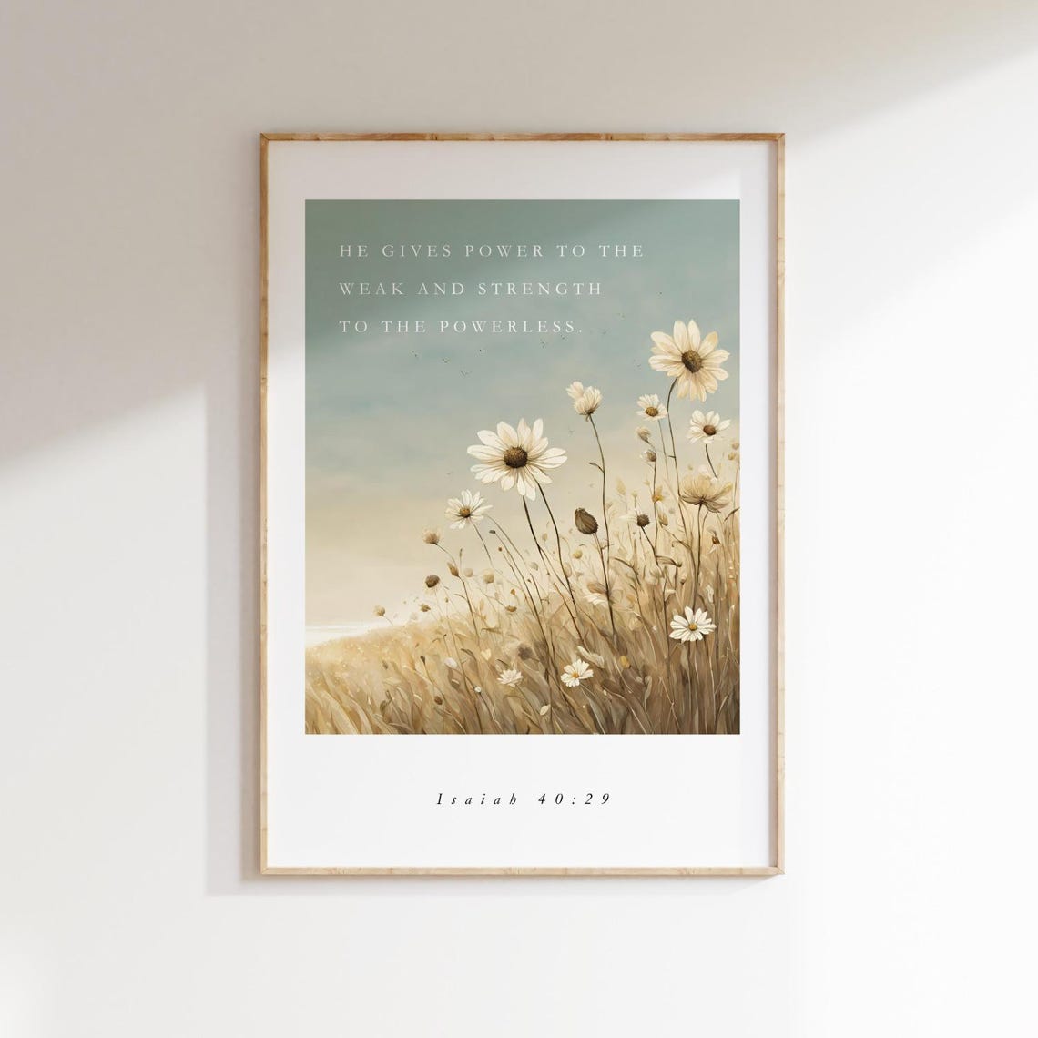 Isaiah 40:29, Bible Verse Print, Bible Art, Christian Print, Modern ...