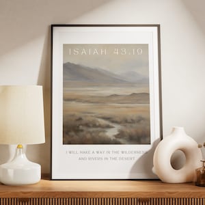 Isaiah 43:19, Bible Verse Print, Bible Art, Christian Print, Modern Christian Art, Scripture Home Decor, Digital Download Bible Verse Poster