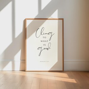 Romans 12:9, Minimal Bible Verse Art, Bible Verse Print, Modern Scripture, Christian Home Decor, Modern Christian Art, Uplifting Scripture