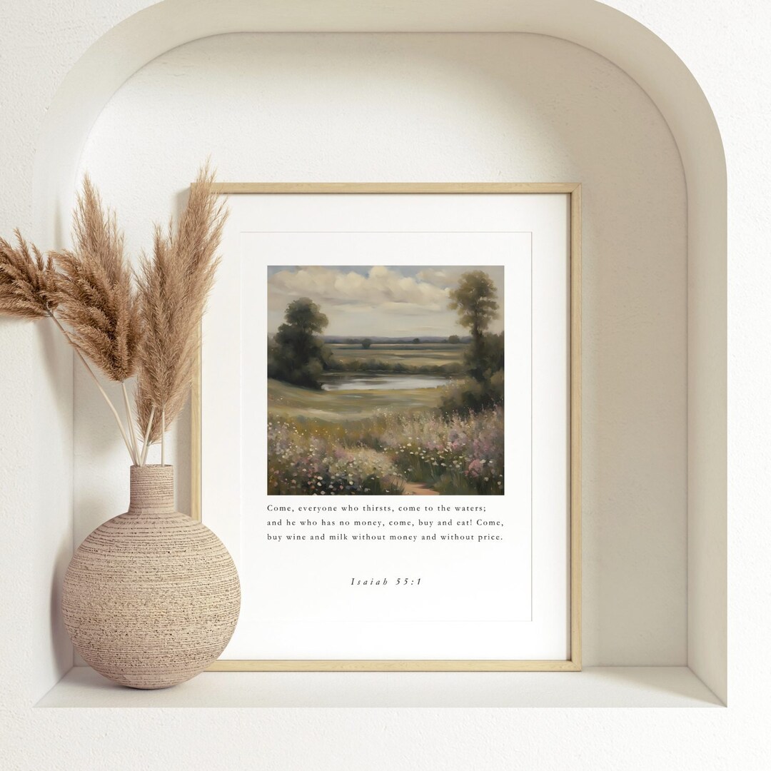 Isaiah 55:1, Bible Verse Print, Bible Art, Christian Print, Modern ...