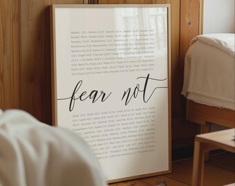 Fear Not Bible Verse Wall Art, Christian Wall Art, Spiritual Wall Art, Modern Christian Art (Digital Download)