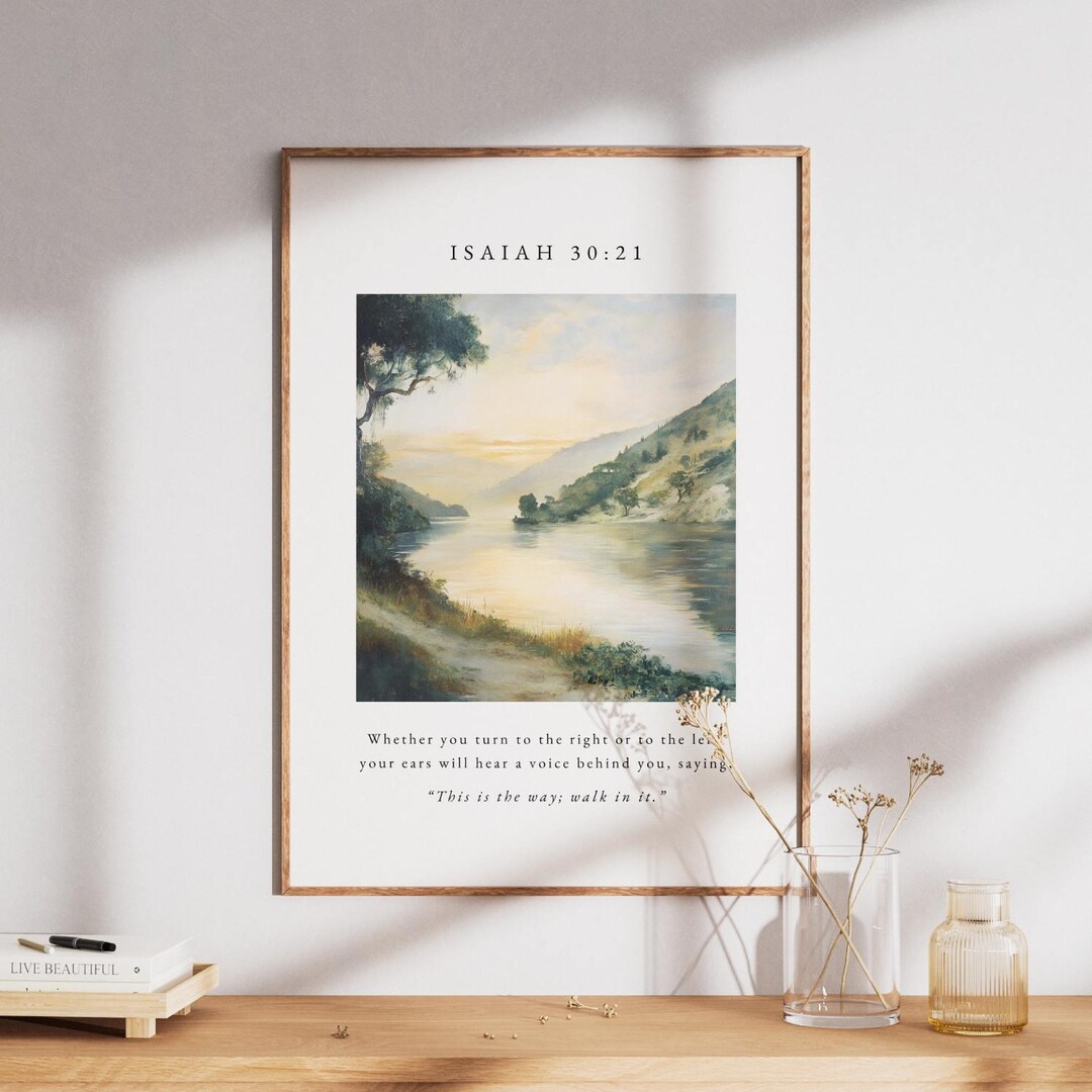 Isaiah 30:21, Bible Verse Print, Bible Wall Art, Christian Printable ...