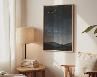 Salmo 147:4, Arte de Parede com Versículo Bíblico, Ele Conta as Estrelas, Arte Cristã Moderna, Arte de Parede com Escrituras, Pinturas Cristãs, Arte do Salmo 147:4