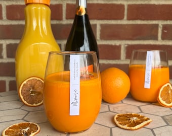 Vela perfumada con mimosa / Cera de soja con coco y cítricos, apta para mascotas