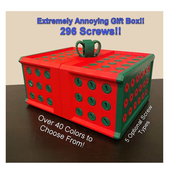 Extremely Annoying Gift Box / 296 Screws / Gift Card / Money Holder / Christmas Box / Car Key Holder