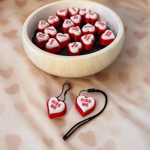 Heart Fidget Clicker | Keychain | Wristlet | Sensory Toy | Autism, ADHD, Stress, Anxiety Relief