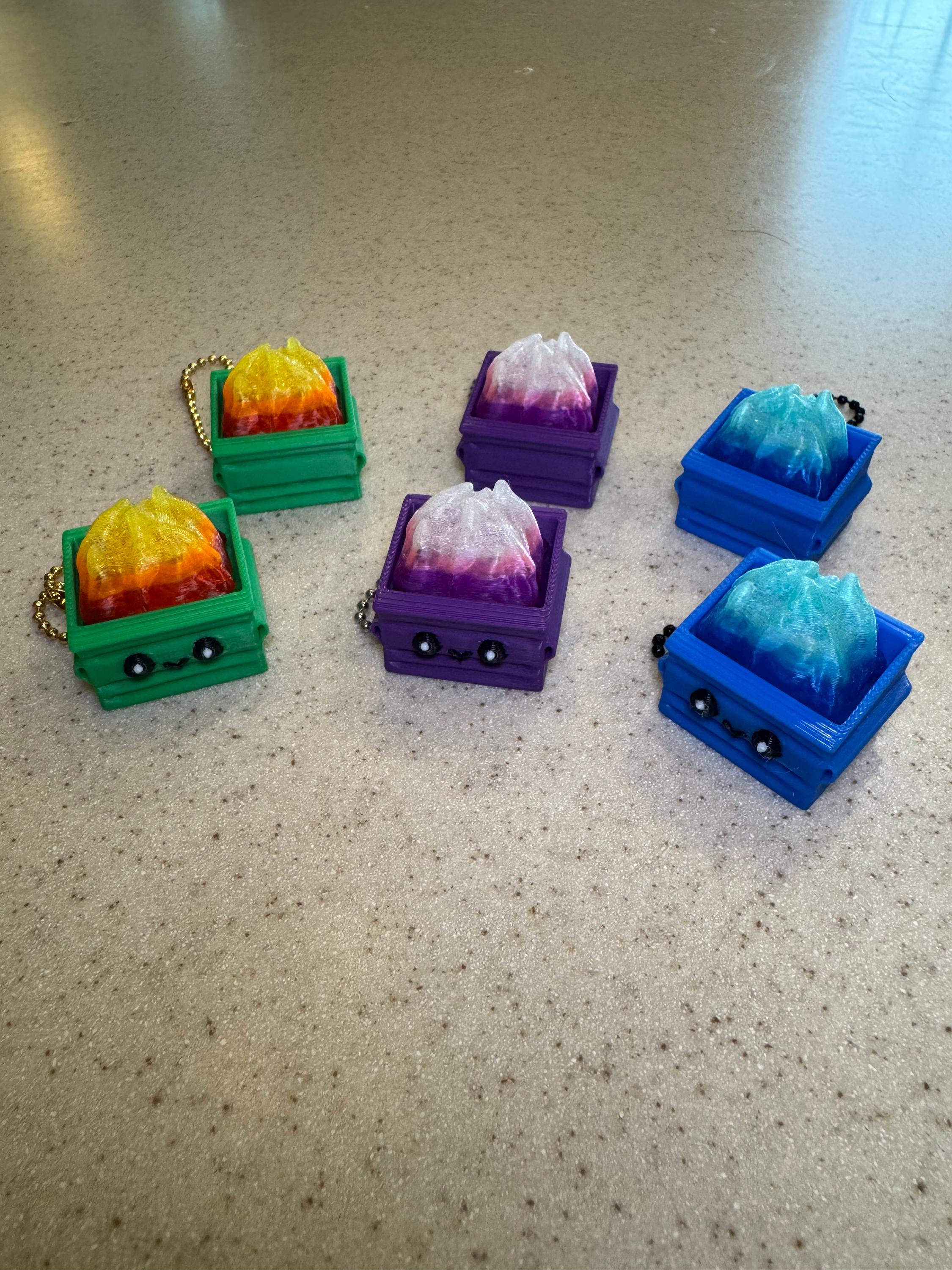 Clickable Key Chain Clickable Dumpster Fire Keychain | Fidget Toy + Funny Gift + Stress ...