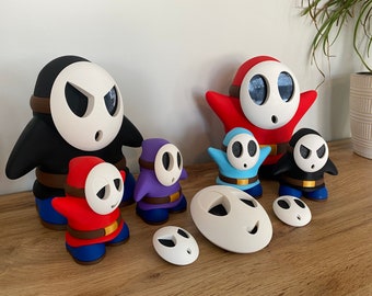 Shy Guy Container | Shy Guy Fan Art from Mario Lore | Statue | Gamer Gift |