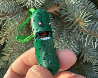 Weihnachtsgurke Ornament | Fidget Ornament | Kitzelt die Gurke