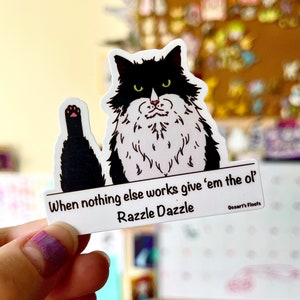 Cute Cat Sticker | Funny Cat Sticker | Waterproof sticker | Vinyl sticker | WaterBottle Sticker | Funny Animal Sticker | Cat memes