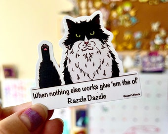 Cute Cat Sticker | Funny Cat Sticker | Waterproof sticker | Vinyl sticker | WaterBottle Sticker | Funny Animal Sticker | Cat memes