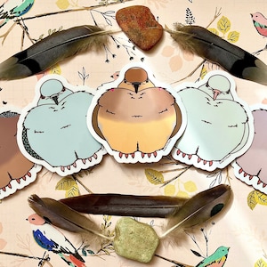 Pudgy Dove stickers | funny and cute stickers | vinyl weatherproof water bottle stickers | journal stickers