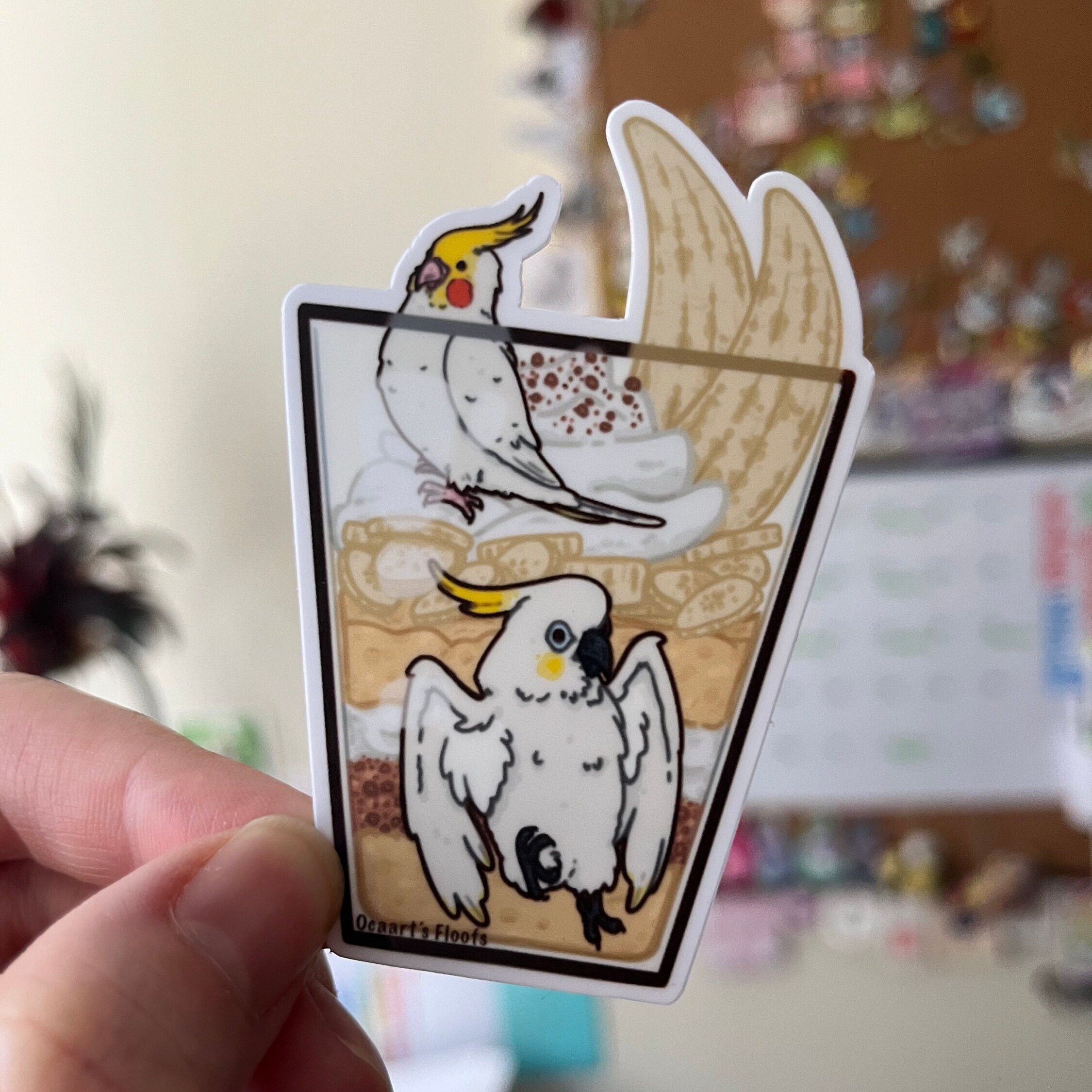 Parrot Stickers | Bird Stickers | Sticker for Laptop | Water Bottle ...