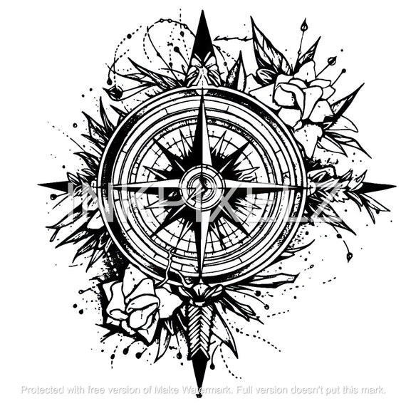 21 Amazing Compass Tattoo Designs To Try In 2024