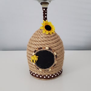 Wine Glass Beehive Candle Holders
