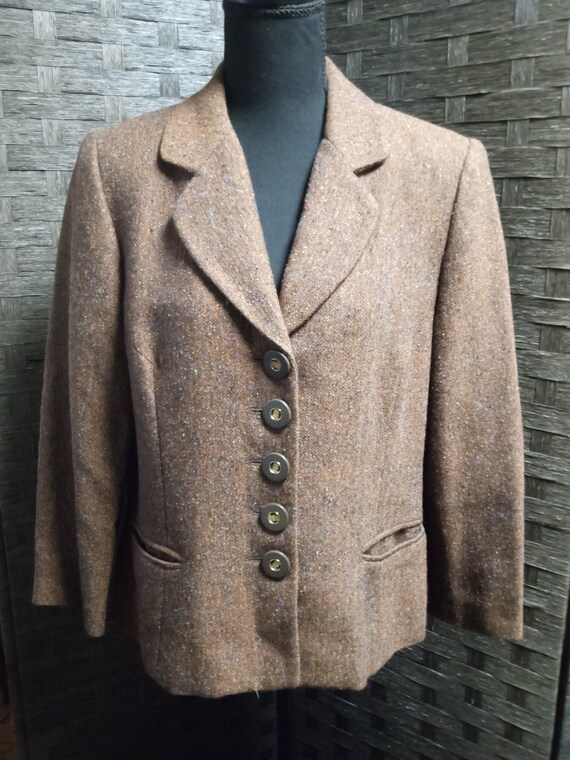 Vintage 1990s Size 14 Saks Fifth Ave Tailored Wool