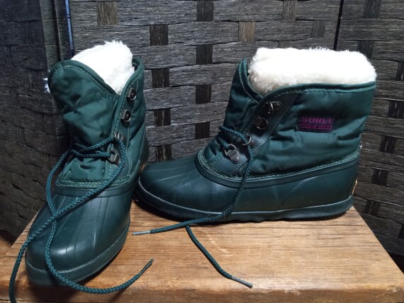 Vintage 1990s Womens Green "Sorel" Winter Boots M… - image 2