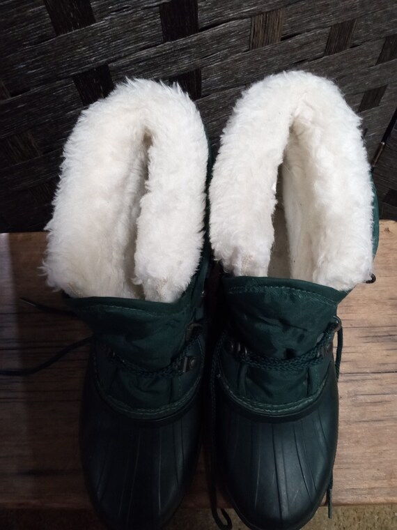 Vintage 1990s Womens Green "Sorel" Winter Boots M… - image 9