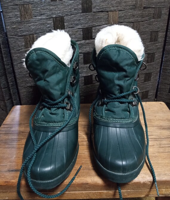 Vintage 1990s Womens Green "Sorel" Winter Boots M… - image 7