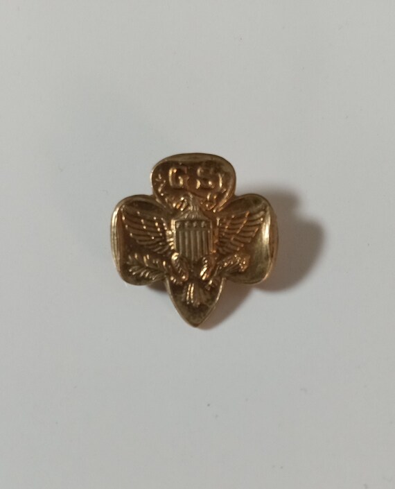 Antique/Vintage Brass Girl Scout Membership Pin from … Gem