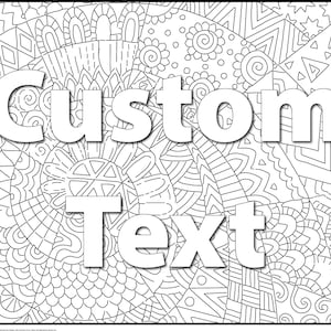 Abstract Lineart Coloring Poster, Custom Coloring, Large Coloring Poster, Kids Color, Adults Color, Gift, Personalized Banner | C1101