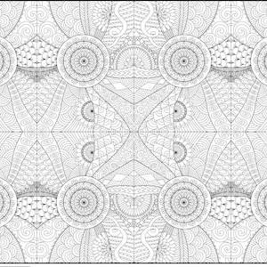 巨大な Zendoodle マンダラ塗り絵ポスター | あらゆる年齢層に贈る美しい塗り絵ギフト | C1134