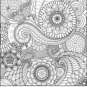 巨大な Zendoodle マンダラ塗り絵ポスター | あらゆる年齢層に贈る美しい塗り絵ギフト | パーソナライズ | C1153