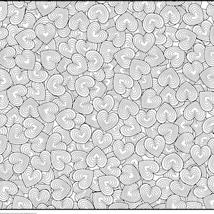 Giant Zendoodle Heart Coloring Poster | Beautiful Coloring Gift for All Ages | Custom Coloring Poster | Coloring Page | C3010
