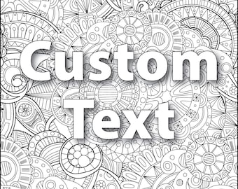 Giant Zendoodle Mandala Coloring Poster | Beautiful Coloring Gift for All Ages | Personalized | C1120