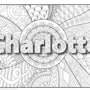 巨大なパーソナライズされた Zendoodle マンダラ塗り絵ポスター | あらゆる年齢層に贈る美しい塗り絵ギフト | B1104