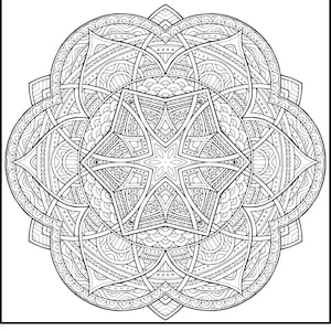 巨大な Zendoodle マンダラ塗り絵ポスター | あらゆる年齢層に贈る美しい塗り絵ギフト | パーソナライズ | C1159