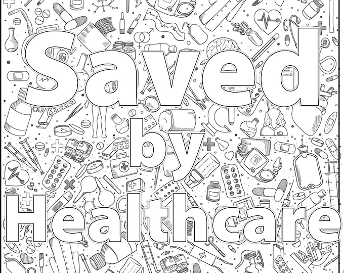 Medical Hospital Coloring Poster Custom Coloring Large Coloring Poster ...