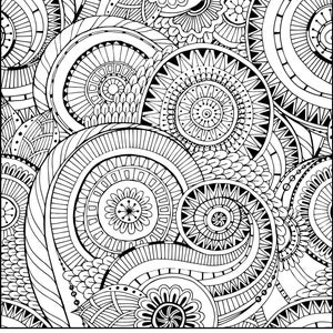 巨大な Zendoodle マンダラ塗り絵ポスター | あらゆる年齢層に贈る美しい塗り絵ギフト | パーソナライズ | C1154x