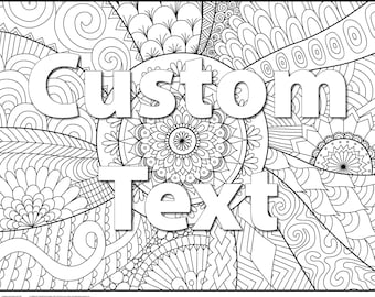 Giant Zendoodle Mandala Coloring Poster | 36&quot;x48&quot; | Beautiful Coloring Gift for All Ages | C1104