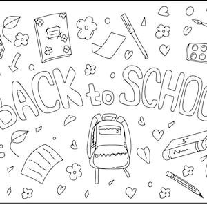 Giant Coloring Poster – Back to School | Large Banner | Rolled | Fun Coloring | Kid’s Classroom Coloring Banner| Gift for Learning & Decor