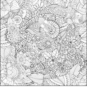 巨大な Zendoodle マンダラ塗り絵ポスター | あらゆる年齢層に贈る美しい塗り絵ギフト | パーソナライズ | C1136